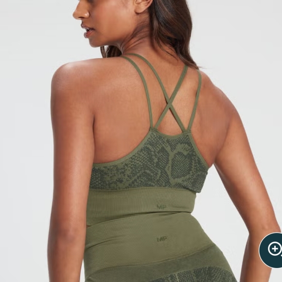 Mp snakeskin green women's seamless sports bra size XL - Picture 5 of 8